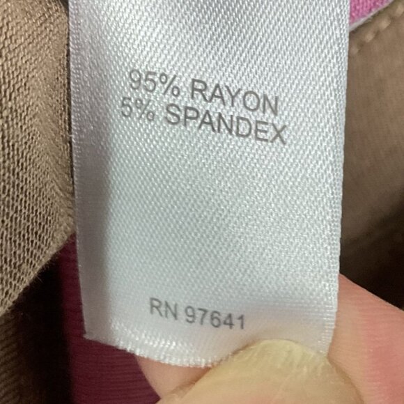 J. Jill Women's Pink Brown Wide Stripe Sleeveless Tank Top, Medium, Rayon/Spande - Picture 10 of 13